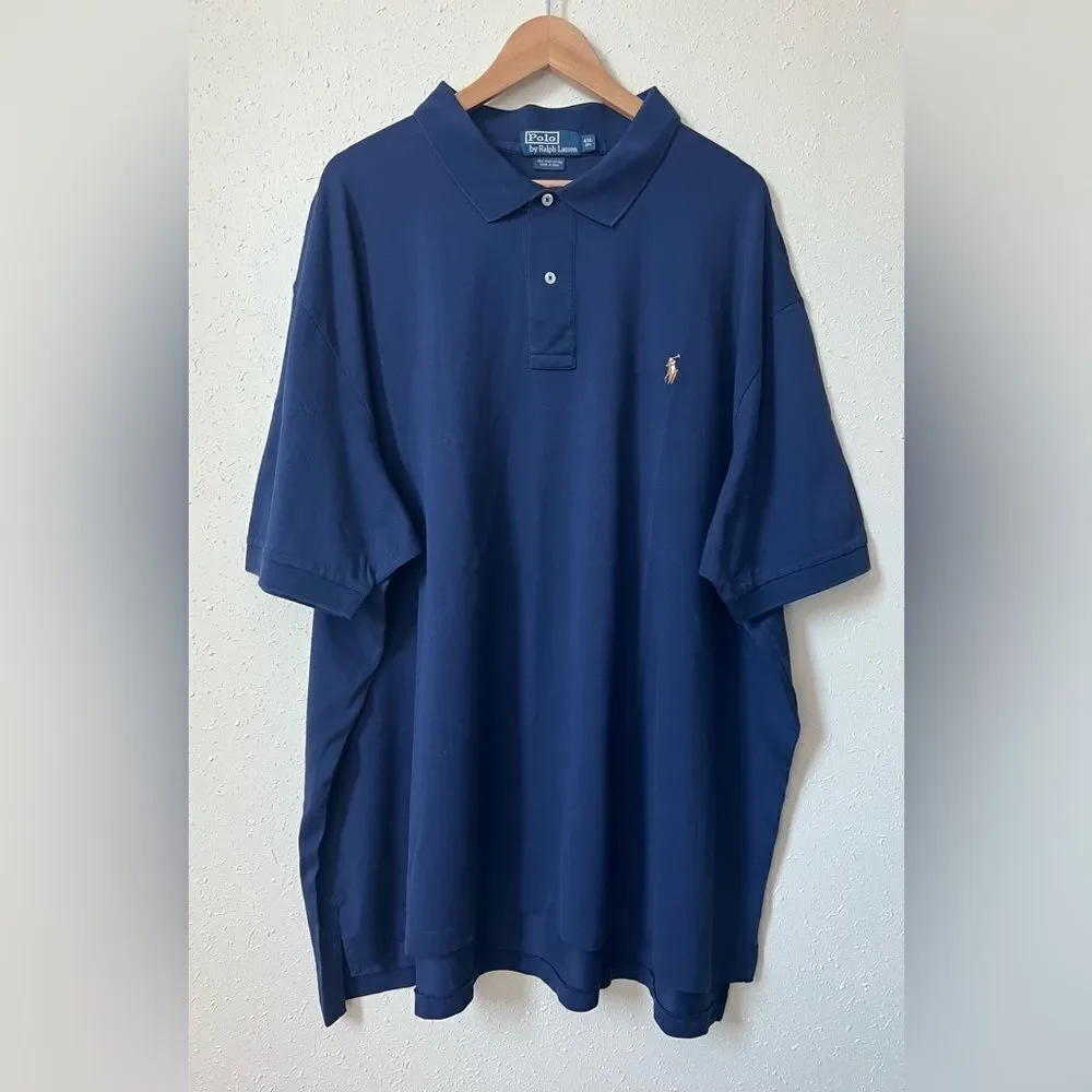 NWOT Polo Ralph Lauren The Iconic Mesh Polo Shirt Size Navy 4XB